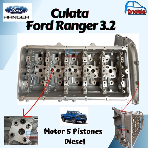 [90183] CULATA FORD RANGER 3.2 DIESEL  5 PISTONES SOLA bk3z-6049-a