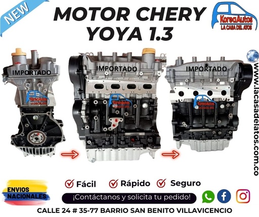 [11314] MOTOR CHERY YOYA 1.300 - REF. SQR473F REMAN