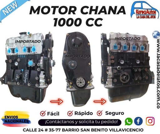 [11321] MOTOR CHANA WULIN BOBINA MODELO NUEVO  1.050 cc  -  LJ465QE SUZUKI SJ410 CON ADAPTACION 