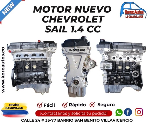 [30340] MOTOR CHEVROLET SAIL 1.4 NUEVO  C16 LISTO PARA MONTAR