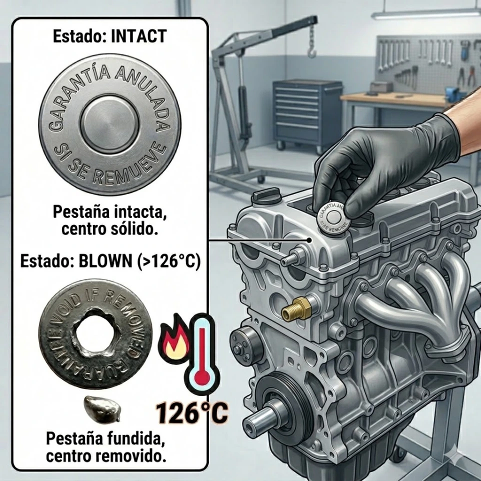 TESTIGOS DE RECALENTAMIENTO DE MOTOR 