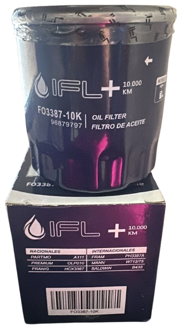 FILTRO ACEITE COBALT 1.8,ONIX 1.4,JOY 1.4-AVEO-OPTRA-SAIL-CORSA-LUV DMAX GAS.