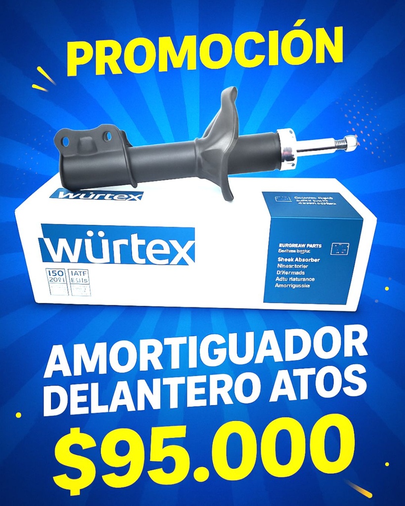 AMORTIGUADOR DELANTERO DERECHO ATOS ACEITE MARCA WURTEX 9944606