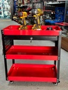 CARRO DE HERRAMIENTA DE 3 NIVELES Y CAJON CON CERRADURA 1164D