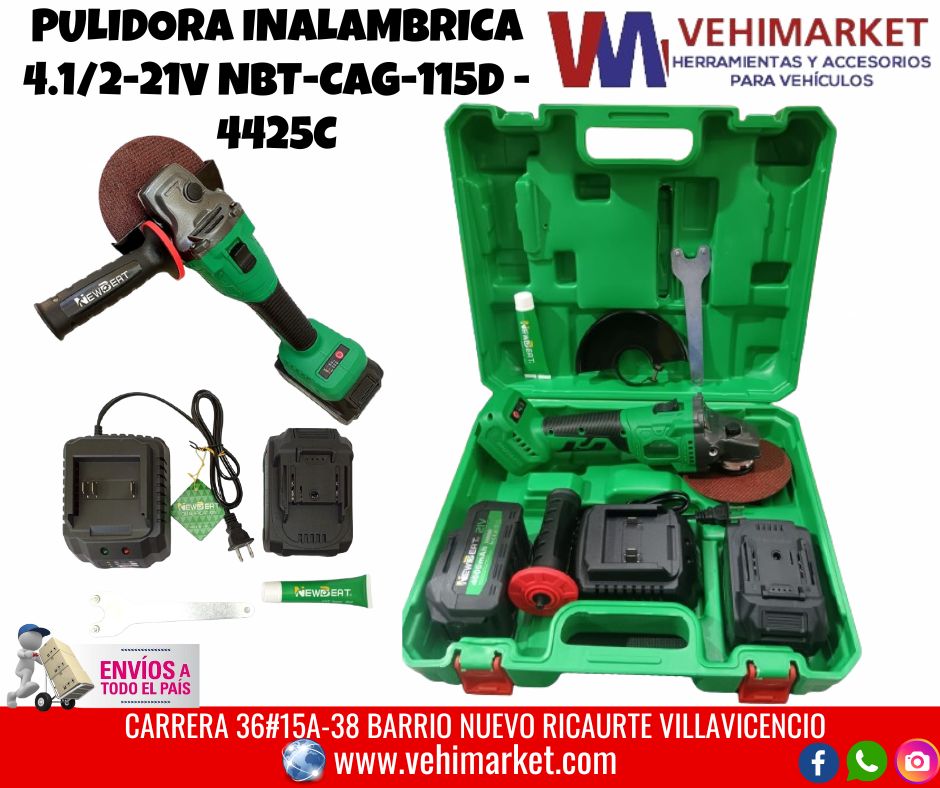 PULIDORA INALAMBRICA 4.1/2-21V NBT-CAG-115D - 4425C