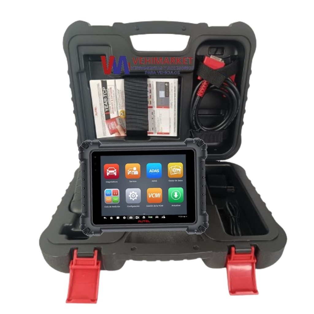 ESCANER TABLET 7" CABLEADA OBDII MULTIMARCA MULTISISTEMA FUN SERVICIO 12V GAS DIESEL AUTEL - MX808S