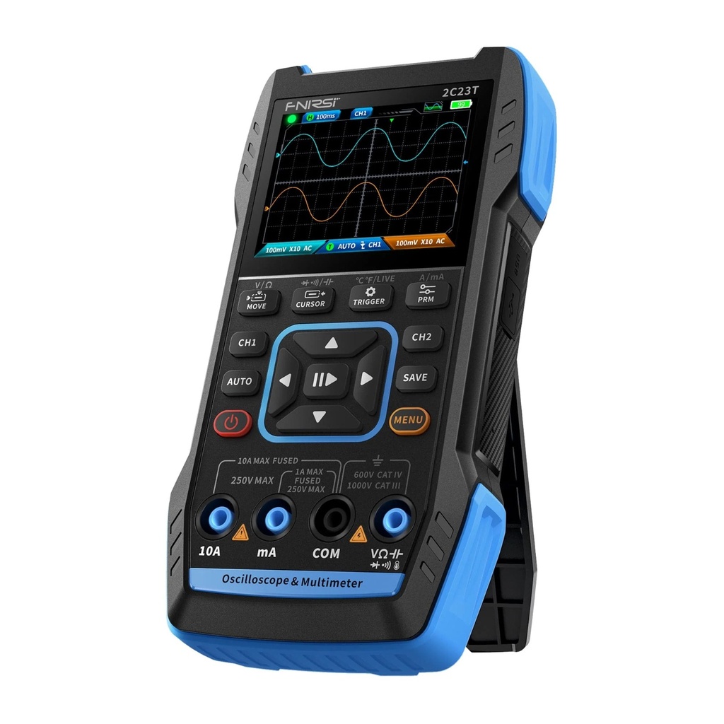 Osciloscopio Digital Portatil Fnirsi 2C23T, Multimetro