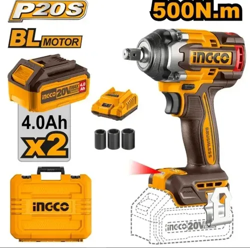 Pistola De Impacto 20V 500 Nm M1/2 Brushless Ingco - Uciwli2050