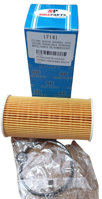 FILTRO ACEITE HYUNDAI TUCSON IX35 DIESEL/SANTA FE/KIA SPORTAGE/SORENTO -MK NIBA PARTSMANDO 26320 -F000
