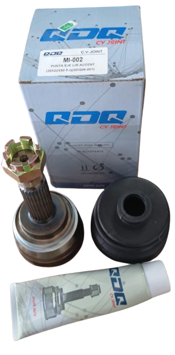 Punta Eje Lado Rueda Accent Verna Gyro Vision 
25X22X50 Pin Interno Mi-002/839030 Marca Qdq