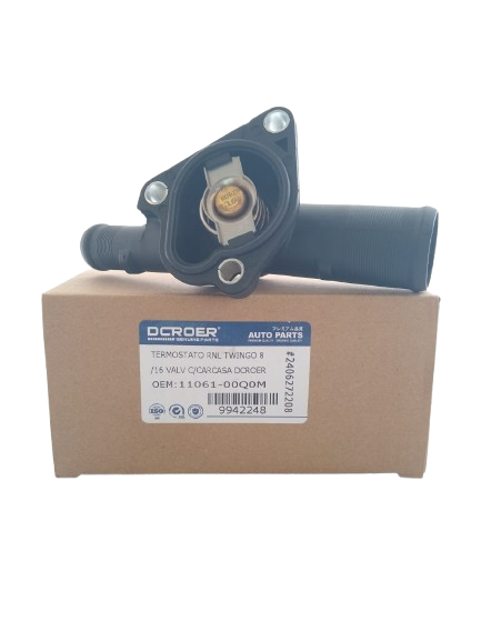 TERMOSTATO RENAULT TWINGO 2008/2016 VALVULA CLIO CAMPUS CON CARCASA MARCA DCROER 9942248 11061-00Q0M