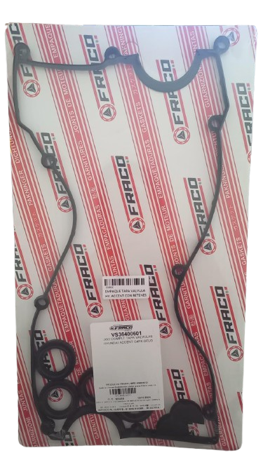 EMPAQUE TAPA VALVULA HY. ACCENT CON RETENES MK FRACO - VS36400601