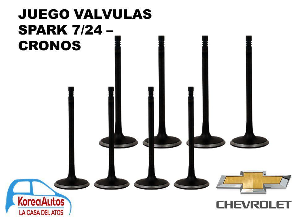VALVULAS ADMISION SPARK CHRONOS CHEVROLET  MARCA GM X4 UNIDADES 