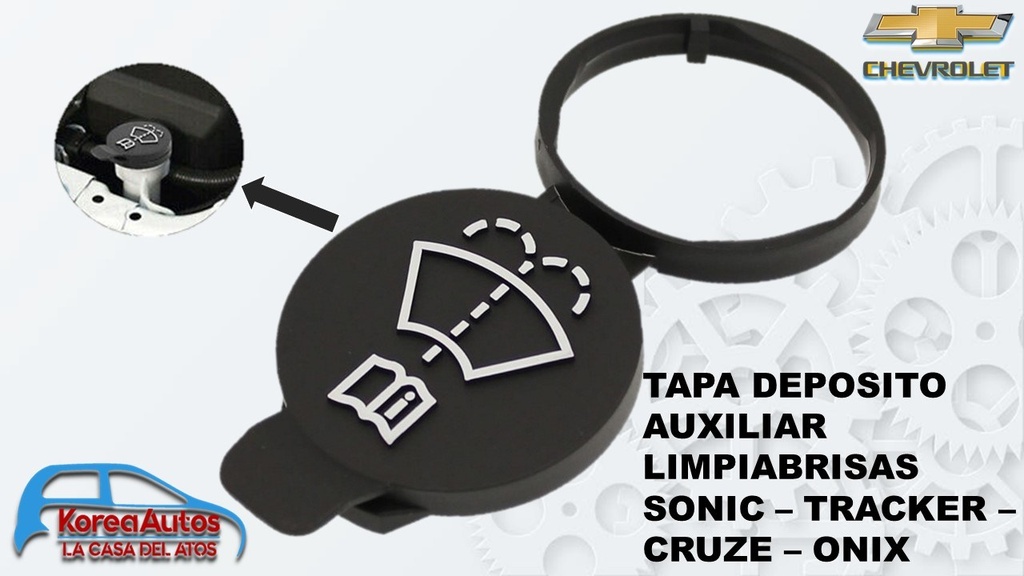 TAPA DEPOSITO TRACKER ONIX CRUZE COBALT AUXILIAR LIMPIA BRISAS CHEVROLET SONIC  13227300