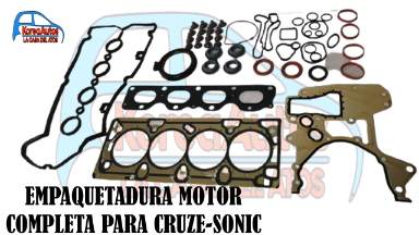 EMPAQUETADURA MOTOR SONIC TRACKER CRUZE CON EMPAQUES DE ADMINSION HUECO REDONDO MN GM 