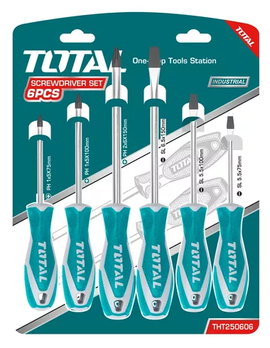 JUEGO 6 DESTORNILLADORES SL-PH TOTAL - THT250606