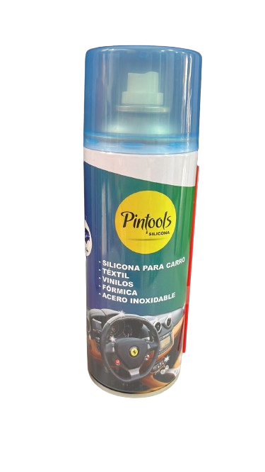 SILICONA SPRAY AROMA CARRO NUEVO 450 ML PINTOOLS 3 EN 1 LIMPIA FERRE - 11428