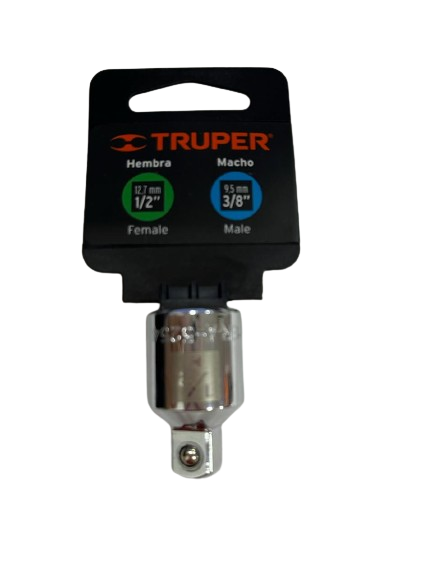 ADAPTADOR PARA RATCHET DE MANDO 1/2 A MANDO 3/8 TRUPER