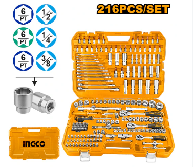 KIT HERRAMIENTA MANUAL 216PCS INGCO - HKTHP22161