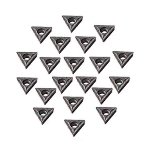 BURIL TRIANGULAR PARA TORNOS Y RECTIFICADORA DE DISCOS Y CAMPANAS DE FREN PLATEADO GRADO SCP1125 