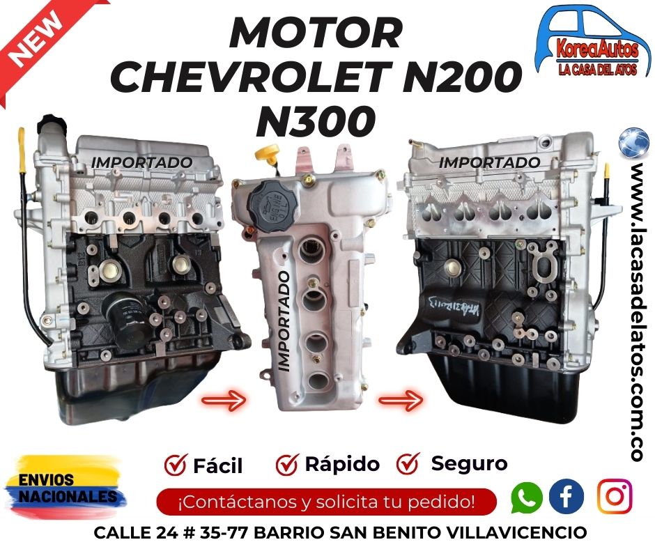 MOTOR NUEVO N200 N300 1.200 CHEVROLET FOTON  KORTECH  