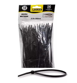 Amarra Plastica  Negra 3.6X150Mm 100 Unds