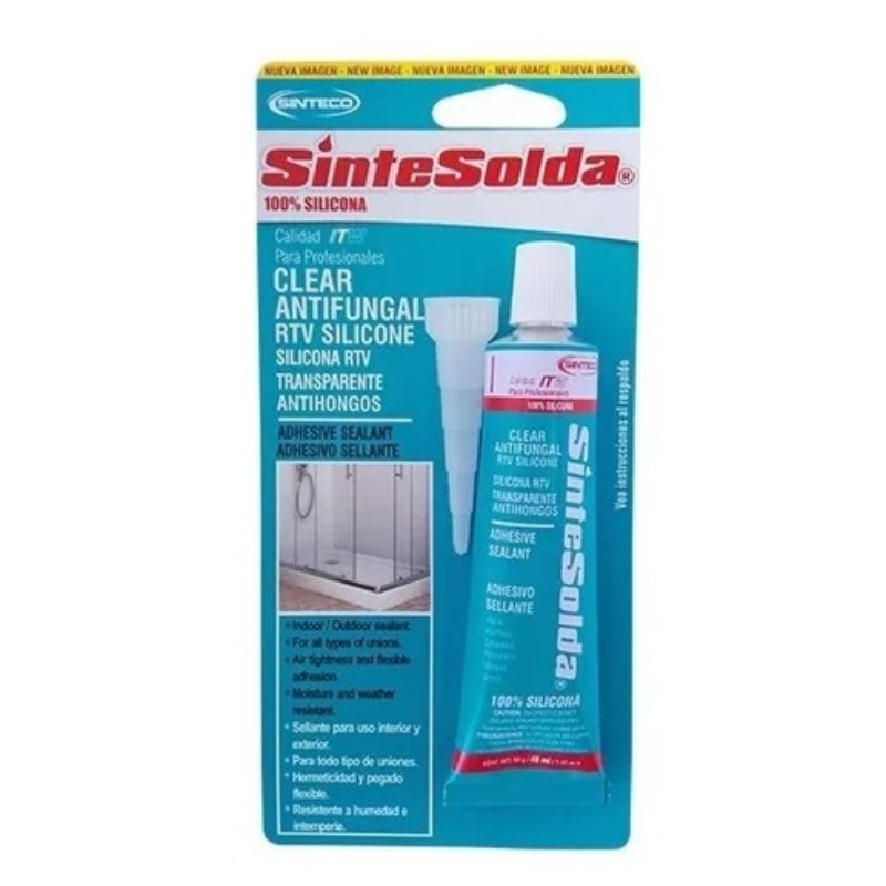 Silicona Transparante Antihongos Sintesolda X 28G