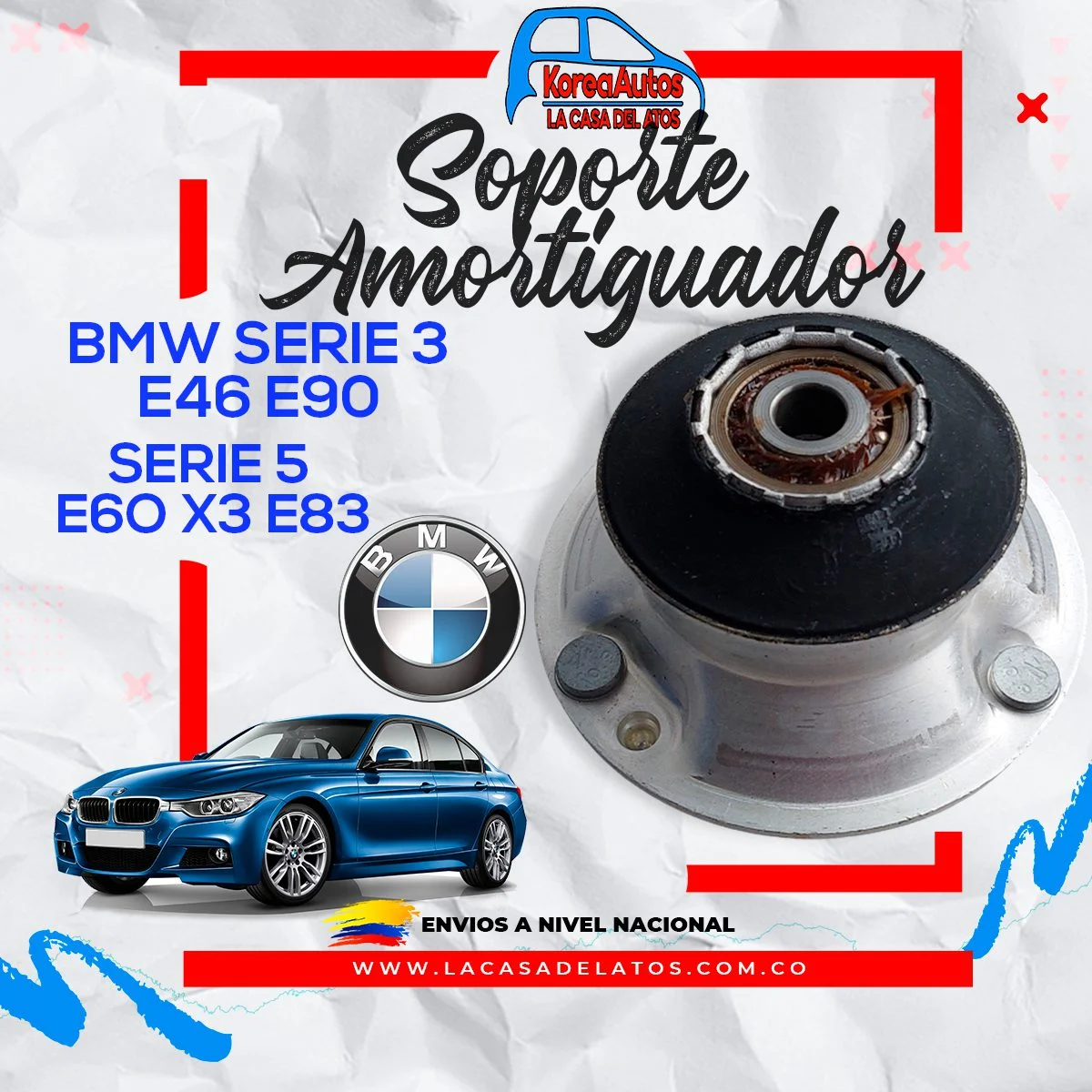 Soporte Amortiguador Bmw Serie 3 E46 E90