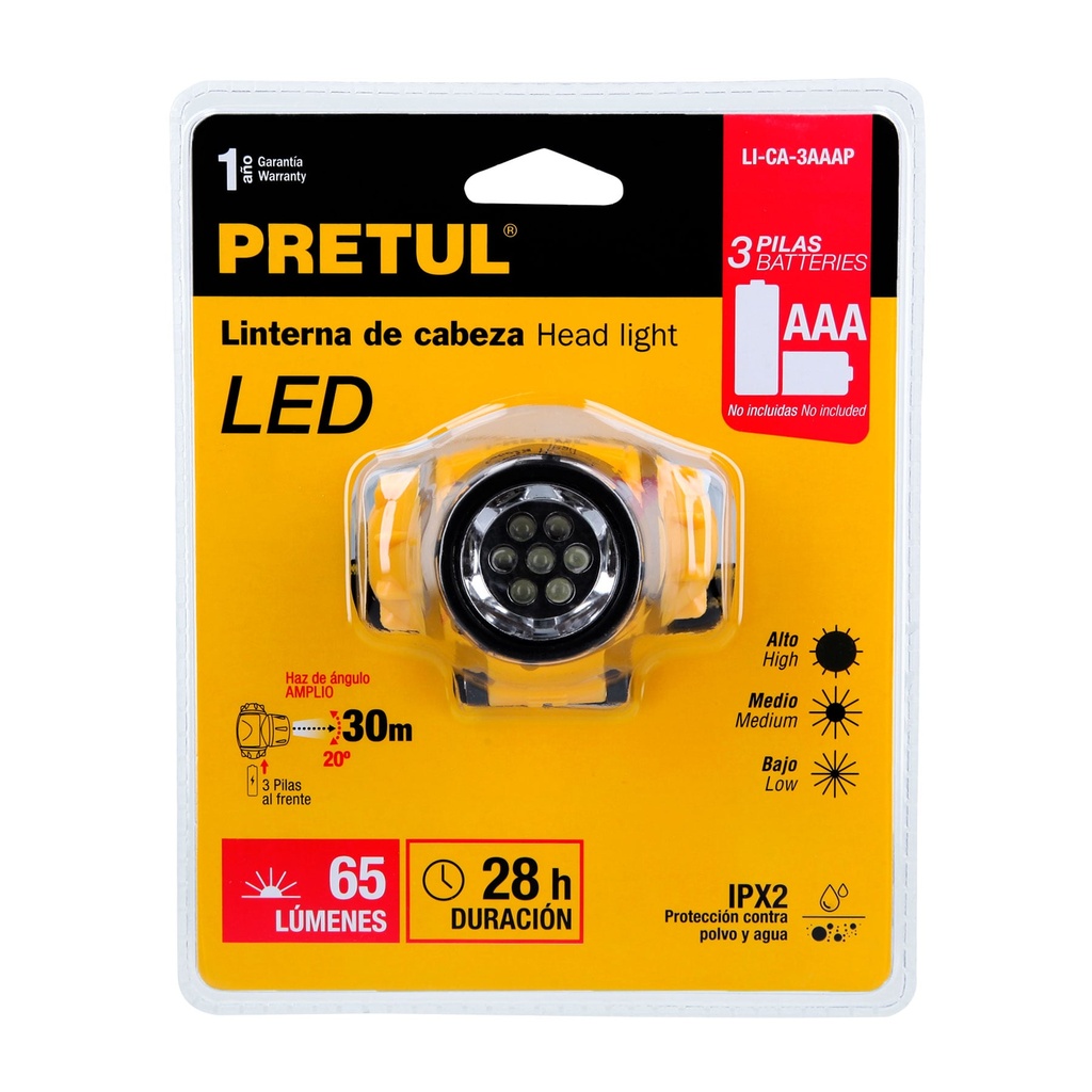 LINTERNA DE MINERO 3 LED S