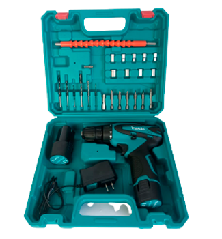 TALADRO MAKITA DF330D+JUEGO DE HERRAMIENTAS + BATERIA 18V LI-ION - DF330D