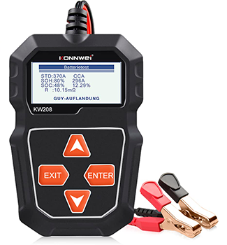 COMPROBADOR DE BATERIA DE ARRANQUE/VOLTAJE/ CORRIENTE - kw208