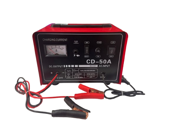 CARGADOR DE BATERIA PORTATIL 12V Y 24V PORTATIL 50 A 110W BTC FERRE - 09964