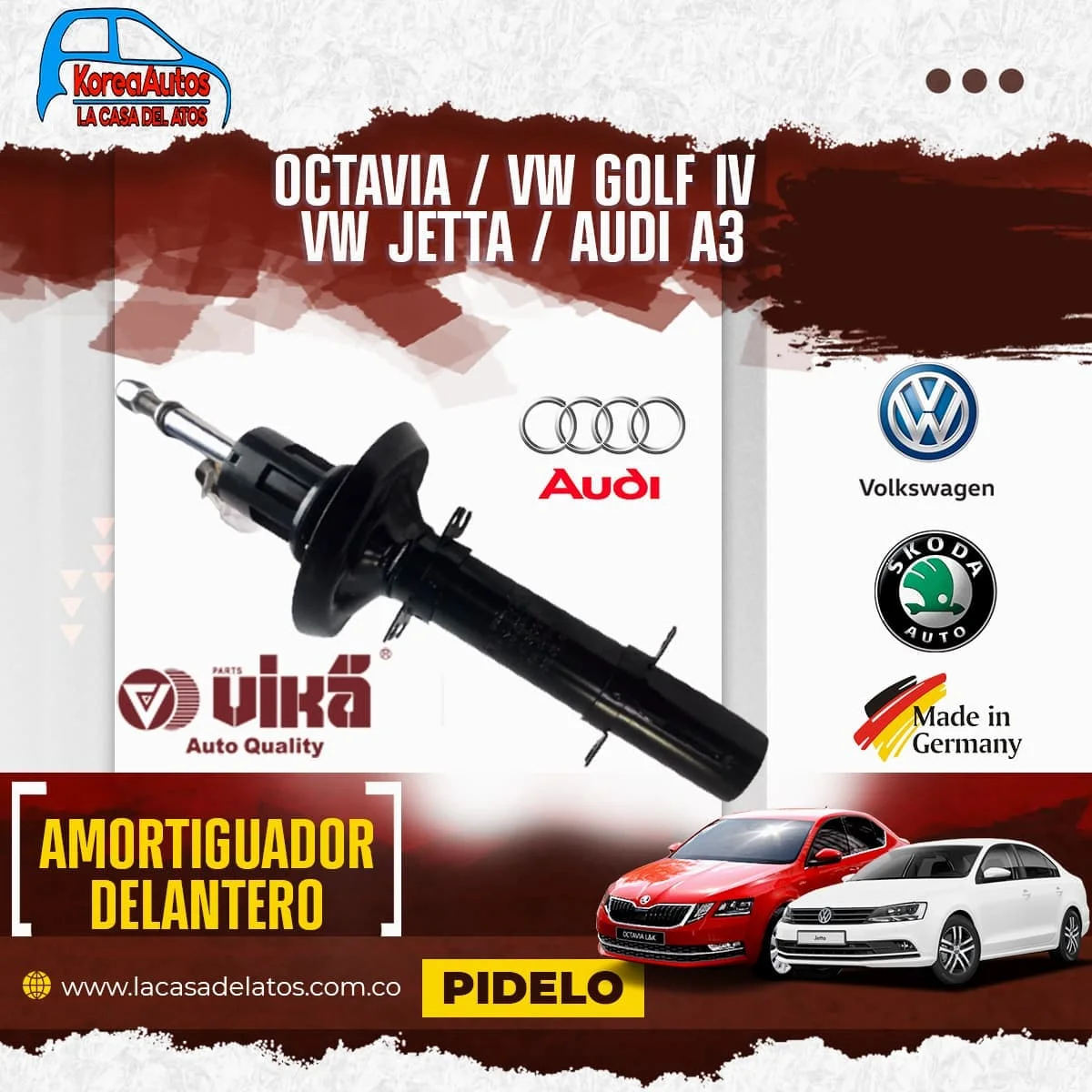 Amortiguador Delantero Volkswagen Golf 1Jo 413 031 T