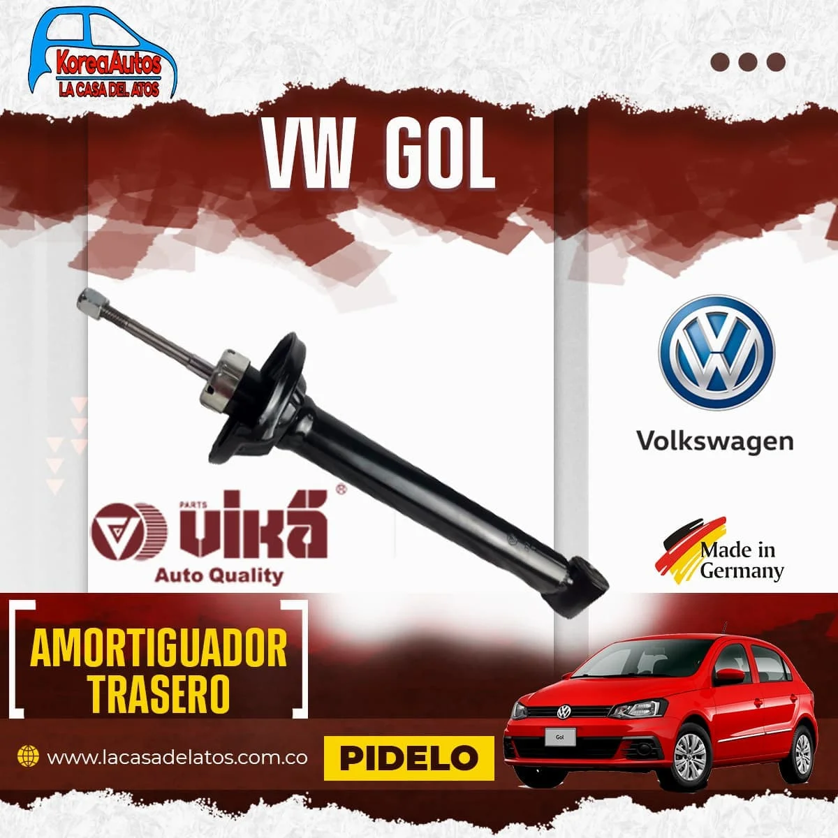 Amortiguador Trasero Volkswagen Gol Vw5020