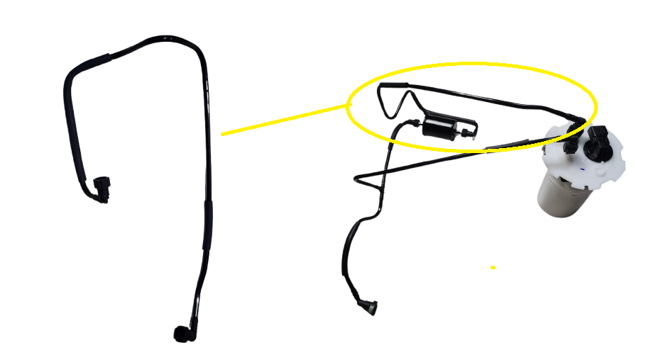 MANGUERA COMBUSTIBLE AVEO MODELO SALIDA DE TANQUE DE GASOLINA A FILTRO DE GASOLINA