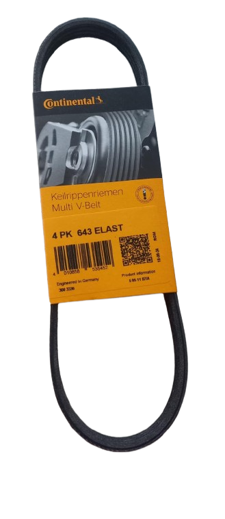 [C9949] CORREA ACCESORIOS SONIC 1.6 DIRECCION HIDRAULICA MARCA CONTINENTAL 4PK0643E