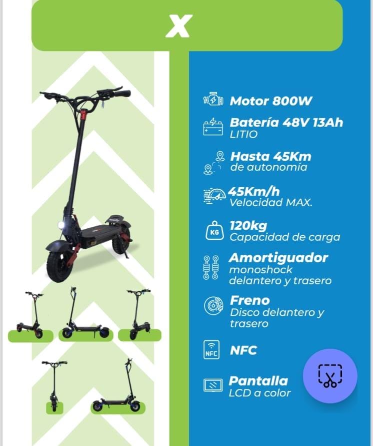 SCOOTER MONOPATIN X (NEGRO)