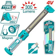 [X11967] Lampara recargable led base magnetica + gancgo 300 LM 3.5W + Cable tipo C twli043006