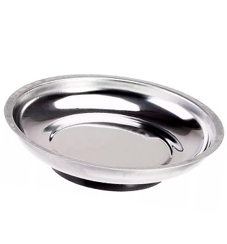 BANDEJA MAGNETICA REDONDA 150MM ACERO INOX 1 MAGNETO 1000-1200 GAUSS