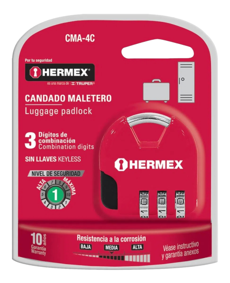 CANDADO MALETERO HERMEX