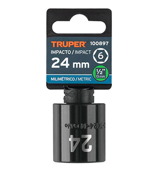 COPA MANDO 1/2" IMPACTO 6 PUNTAS 24MM