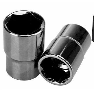 CUBO CORTO HEXAGONAL NIQUELADO NEGRO ESPIGA 1/2" 22MM