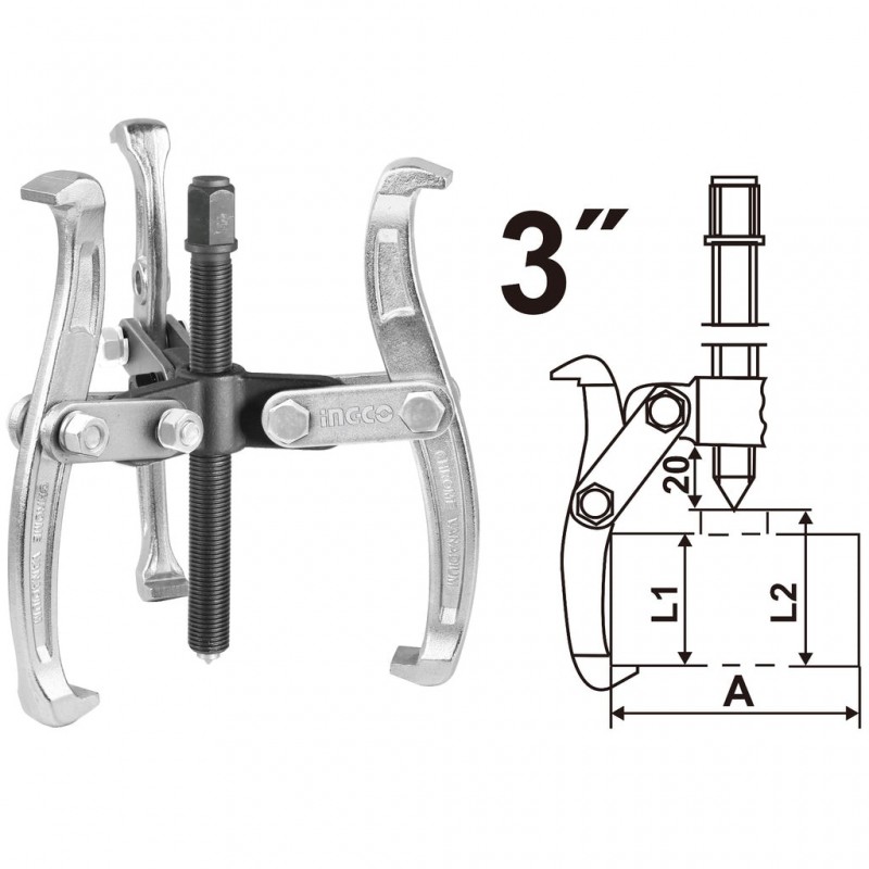 EXTRACTOR DE PERNO 3-3 MANDIBULAS PARA 3 TON IMGCO - HGP08033 