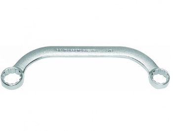 LLAVE ESTRIADA MEDIA LUNA "C" CROMADA LARGO 220MM 17X19MM