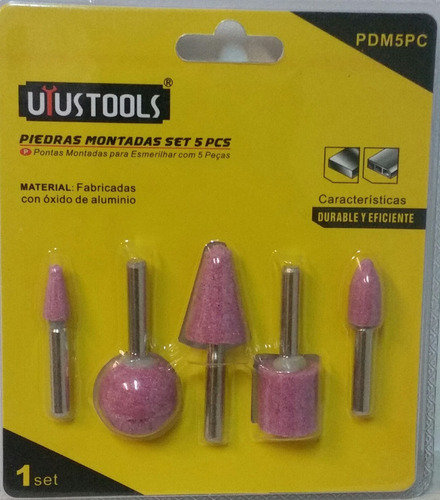 PIEDRAS MONTADAS SET 5PCS UYU  PDM5PC