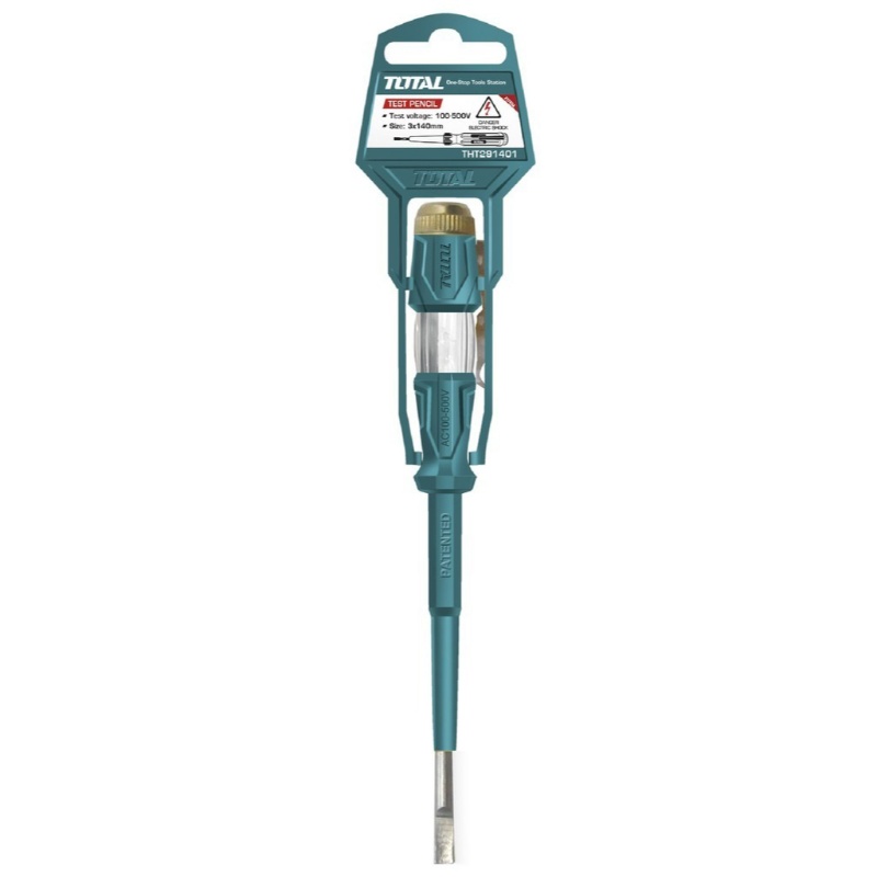 PROBADOR DE VOLTAJE TIPO DESTORNILLADOR 100-500V AC 3X140MM TOTAL- THT291408
