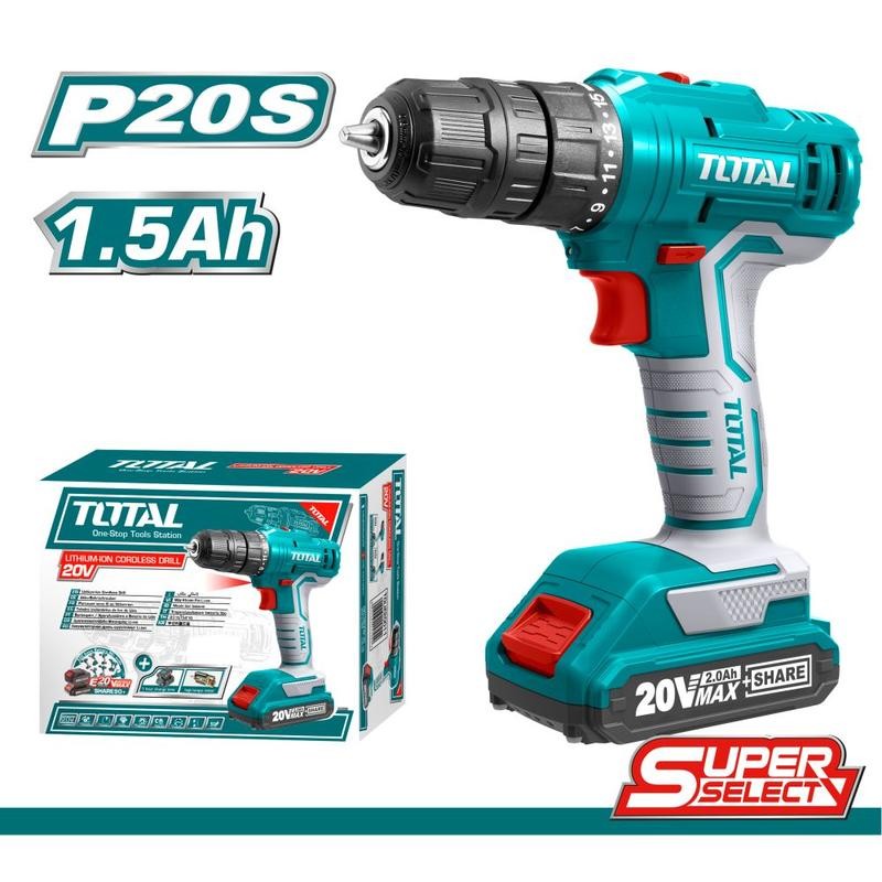 TALADRO INALAMBRICO CHUCK 3/8" BAT LITIO-ION 20V C/ 1 BAT 1.5AH+CARGADOR- UTDLI20011