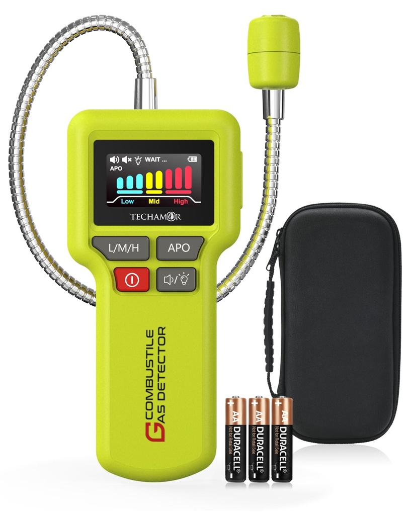 DETECTOR  PORTATIL DE GAS NATURAL METANO/PROPANO/GLP/GNL/COMBUSTIBLE Y201
