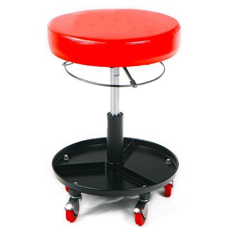 SILLA PARA MECANICO CON RUEDAS Y BANDEJA 1568C