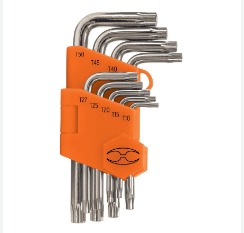 JUEGO DE 9 LLAVES TORX CON ORGANIZADOR ABATIBLE - TRUPER